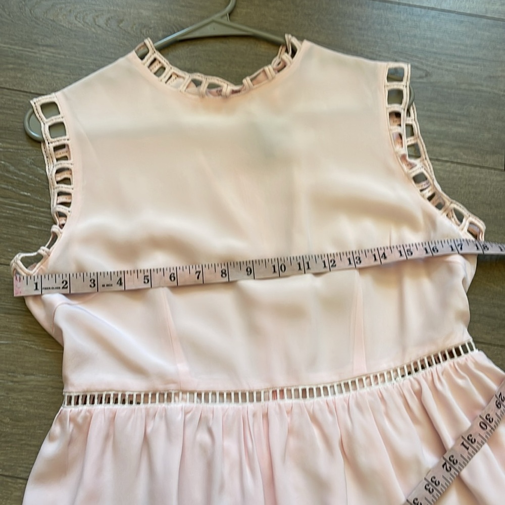Cynthia Rowley Sleeveless Pink Silk Peplum Blouse Size Large - Picture 9 of 12